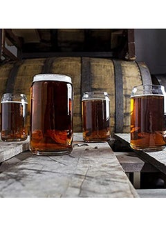 WAW 4 Piece Glass Cups With Straw Clear  - Image 2