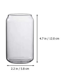 WAW 4 Piece Glass Cups With Straw Clear  - Image 3