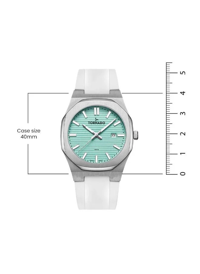 تورنيدو ساعة يد رجالية تناظرية بسوار سيليكون