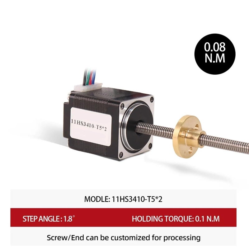 Nema11 Linear T Screw Stepper Motor 40mm Length 100mm Large Torque 4010s T5x2 100mm - Image 3