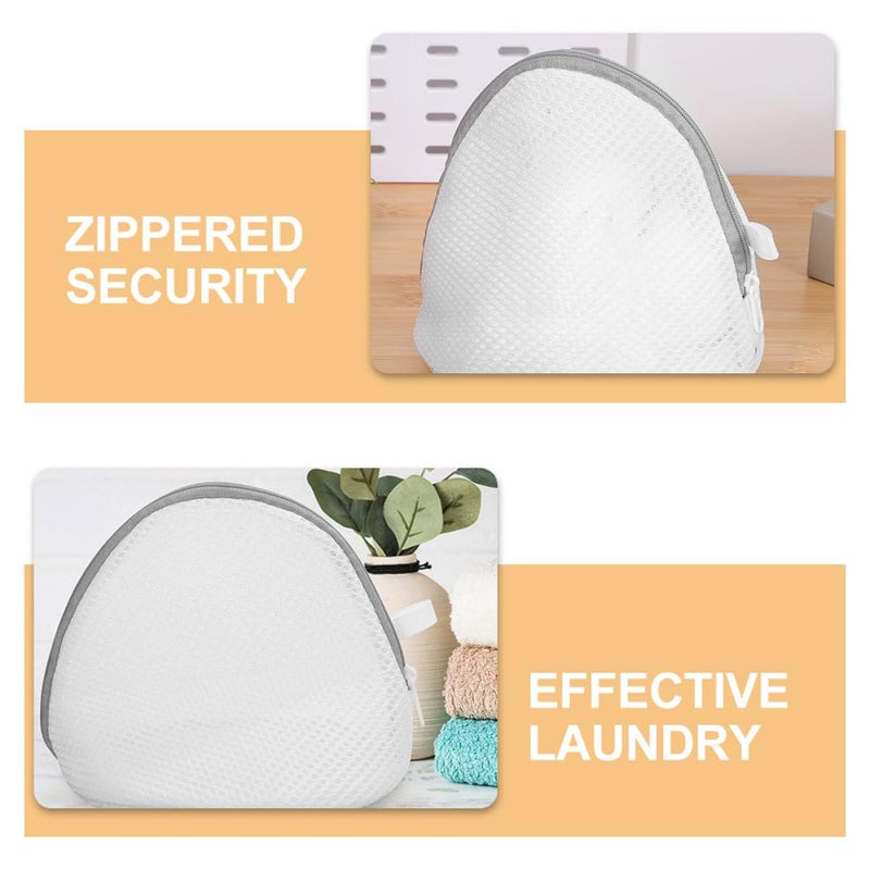 3Pcs Thickened Polyester Mesh Bra Washing Bags 15x17cm For Delicates Travel Machine Laundry - Image 4