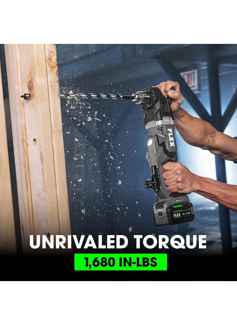 FLEX FLEX 24V Brushless Cordless 12Inch 1680 InLbs Torque Compact Right Angle Drill Driver Tool Only Battery and Charger Not Included  FX1671Z  - Image 4