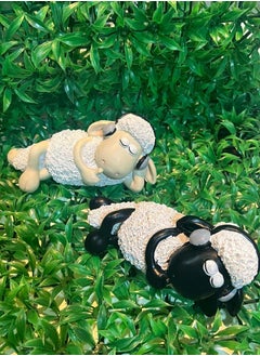 co arma Set of 2 Eid sheep figures, black and white  - Image 1