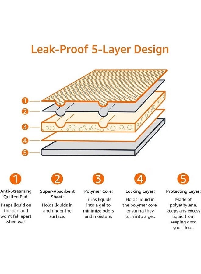 100 Piece Puppy Training Pads for Dog Pet Pee Absorbent Toilet Pee Wee Mat Anti Slip Leakproof - Image 4