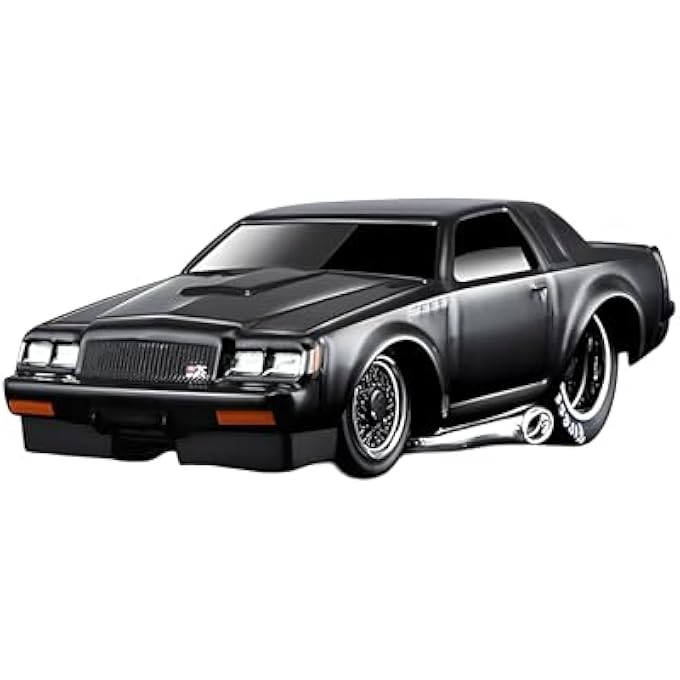 1:64 SCALE 1987 BUICK GNX BLACK DIECAST MODEL CAR | PREMIUM METAL REPLICA WITH DETAILED INTERIOR & EXTERIOR | CLASSIC AMERICAN MUSCLE COLLECTIBLE FOR ENTHUSIASTS, DISPLAY & YISTS |