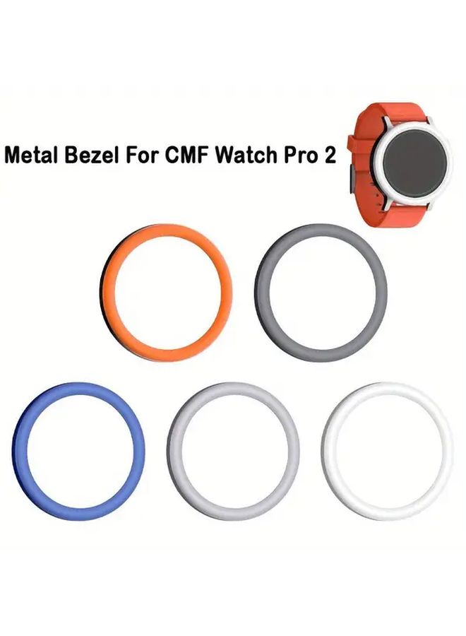 Blue Metal Protective Frame Case Cover Ring for CMF Watch Pro 2 Replacement Bezel - Image 1