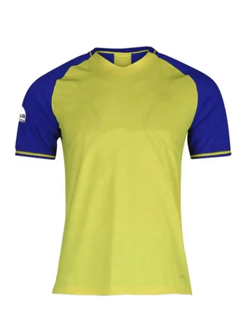 CR7 Riyadh Team Uniform No.7 Jersey, Football Suit Suit Yellow Jersey Print, Children's T-shirt Set  - Image 2