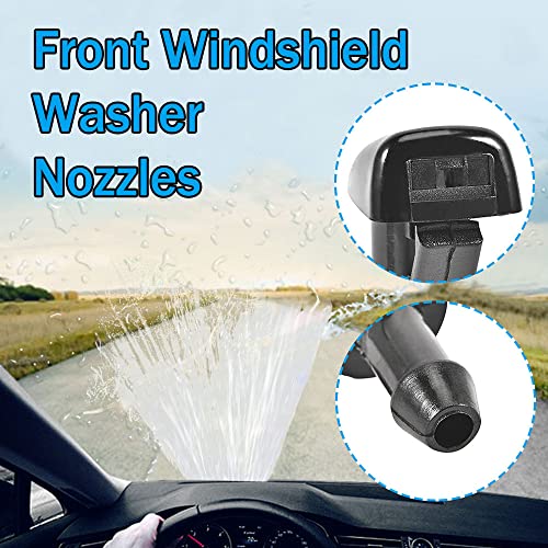 ASUBHA 2PCS Front Windshield Washer Nozzles, Single Hole Windshield Sprayer Nozzle Replacement for Most Cars, Replaces: #55157323AA, 55157352AA, 55372143AB, 68260443AA, 55079049AA, 15247800 - Image 4
