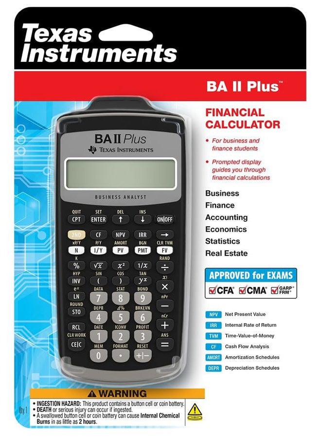 TEXAS INSTRUMENTS BA II Plus Professional Advanced Financial Calculator - Image 4