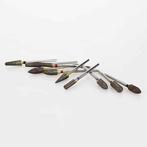 Airgoesin 10pcs Sintered Diamond Grinding Bur Drill Bit Diamond Bur Set with 3/32" Shank Universal Rotary Tool Accessories for Ceramic Porcelain Stone Steel Carving, DIY Grinding, Polishing, Engraving - Image 3