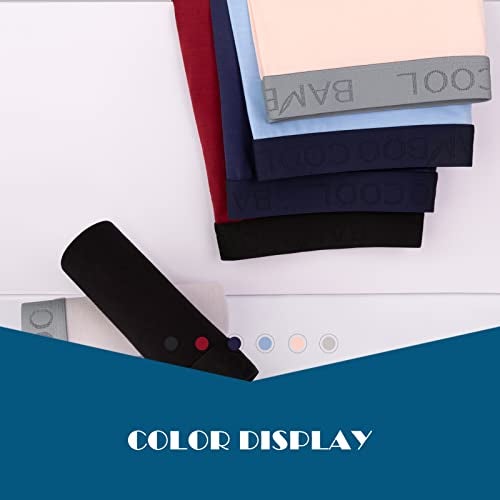 BAMBOO COOL بامبو كول: شورتات داخلية للرجال من نوع بوكسر ناعمة وقابلة للتنفس، أداء عالي للرجال، عبوة 4 قطع (L) - Image 3