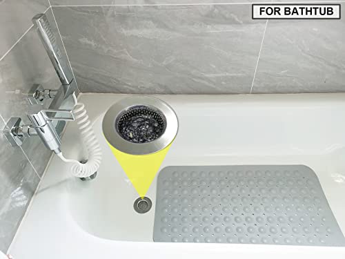 Seatery 2PCS Bathtub Drain Strainers, Shower Drain Hair Catcher, Stainless Steel Drain Cover Basket for Bathroom Laundry Floor Drain, Fit for 1.75"-3.0" Drain Hole - Image 4