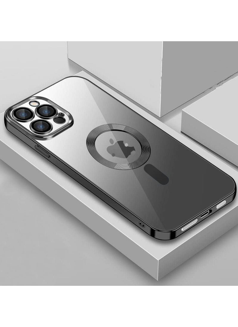 Generic - Magnetic Clear for iPhone 15 Pro Case with MagSafe Integrated Camera Protection Glass Silicone Cover Slim Thin Non Yellowing Anti Fingerprint Scratch Wireless Charging - Image 1