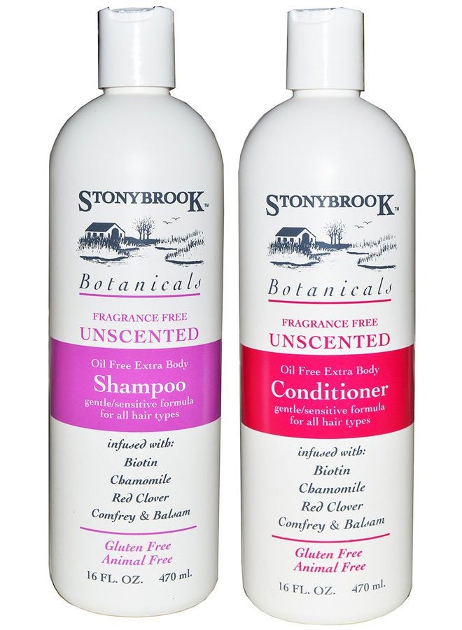 Botanicals Fragrance Free Unscented Shampoo and Conditioner Set