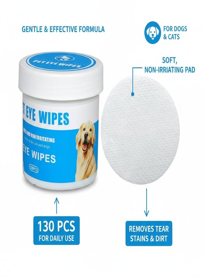 Pet Eye Wipes for Dogs & Cats – Gentle Tear Stain Remover, Soothing & Non-Irritating Cleaning Wipes, Safe for Daily Use, Helps Remove Dirt & Discharge Around Eyes (Pack of 2) - Image 2