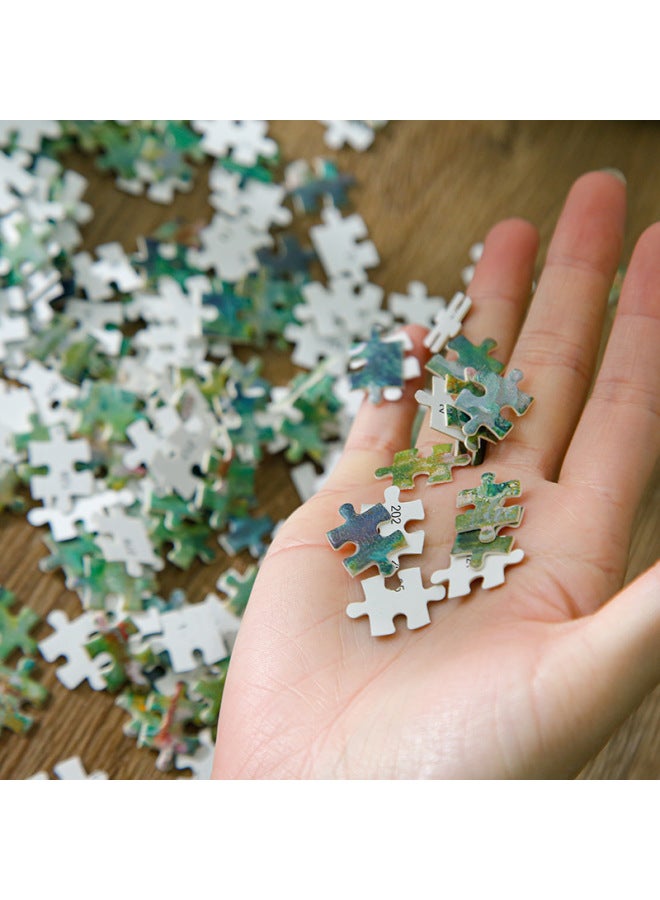 Loquat Yueran Puzzle Gift Box Big Artist Luminous Famous Painting Puzzle Gift Student Inspirational Text Desktop Photo Frame Ornaments-Color:Luminous Puzzle 300 Pieces--sunrise Impression - Image 5