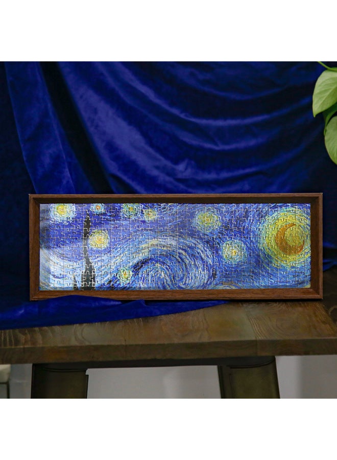 Loquat Yueran Puzzle Gift Box Big Artist Luminous Famous Painting Puzzle Gift Student Inspirational Text Desktop Photo Frame Ornaments-Color:Luminous Puzzle 300 Pieces--sunrise Impression - Image 4