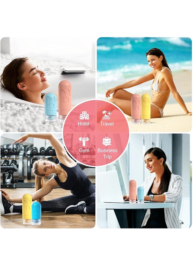 يالونج زجاجات مستحضرات تجميل للسفر، عبوة من 18 قطعة، معتمدة من إدارة أمن النقل، سعة 90 مل، عبوات مستحضرات تجميل بحجم السفر، خالية من مادة BPA، مانعة للتسرب، قابلة لإعادة التعبئة، سيليكون سائل قابل للضغط، زجاجات شامبو وبلسم للسفر مانعة للتسرب - Image 5