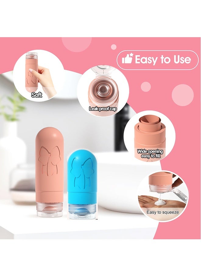 يالونج زجاجات مستحضرات تجميل للسفر، عبوة من 18 قطعة، معتمدة من إدارة أمن النقل، سعة 90 مل، عبوات مستحضرات تجميل بحجم السفر، خالية من مادة BPA، مانعة للتسرب، قابلة لإعادة التعبئة، سيليكون سائل قابل للضغط، زجاجات شامبو وبلسم للسفر مانعة للتسرب - Image 4