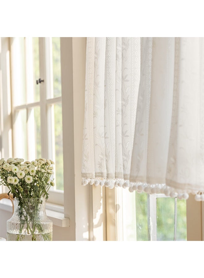 ستائر بوهو شرابة كروشيه للمطبخ غرفة المعيشة ستائر بوهيمية عتيقة ذات جيب قضيب ستائر بوهيمية هندسية مخططة ومحبوكة من الدانتيل - Image 3