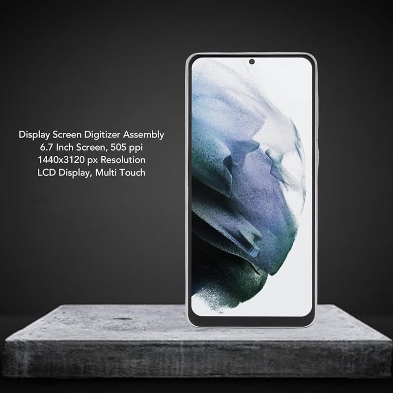 6.7 بوصة شاشة LCD تجميع ديجيتايزر 3D تعمل باللمس مع إطار لسامسونج S21 بلس 5G G996B G996U استبدال الشاشة الفضية - Image 3
