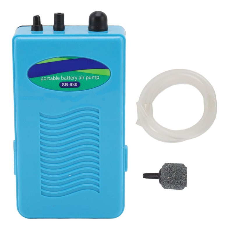 SOBO Aquarium Oxygen Pump Battery Powered High Air Flow ABS Material - Superior Performance Fish Tank Air Pump - Clip Design for Indoor Outdoor Use - Image 1