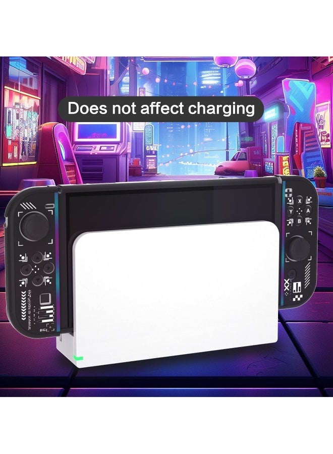 Cases compatible with Nintendo Switch OLEDs, Cool Printstream Hard Black Cases, NS OLED Model Shock and Scratch Resistant Cases - Image 5
