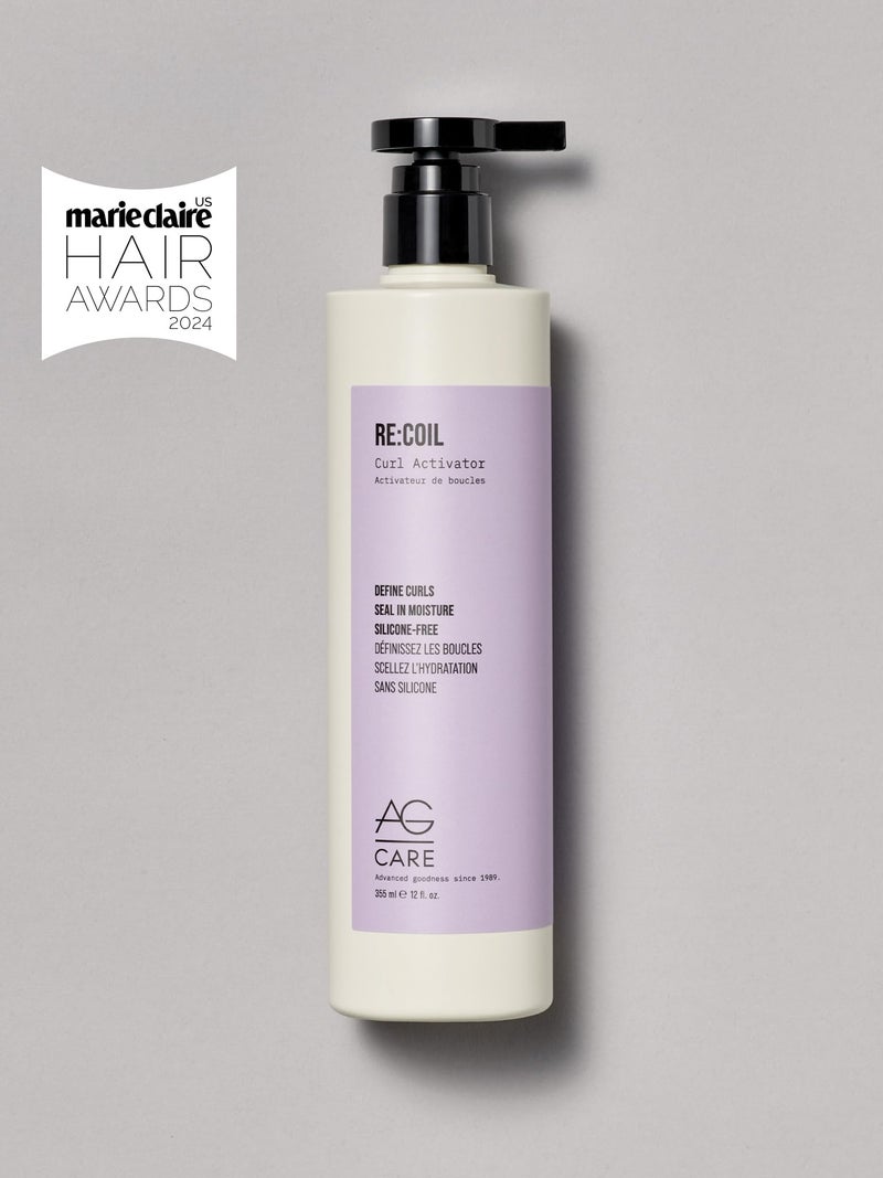 AG Care كريم تنشيط تجعيد الشعر AG Care Re:Coil مع أحماض أمينية الكيراتين - كريم مغذي للغاية للشعر المجعد لتعريف وتجعيد صحي، 12 أونصة سائلة - Image 2