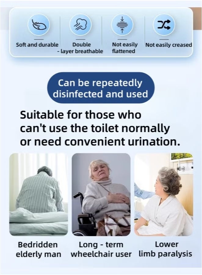 Reusable Silicone Urine Collector with Portable Wearable Urine Drainage Bag System, Wearable Washable Urine Collector for elderly over 60 years old - Image 4