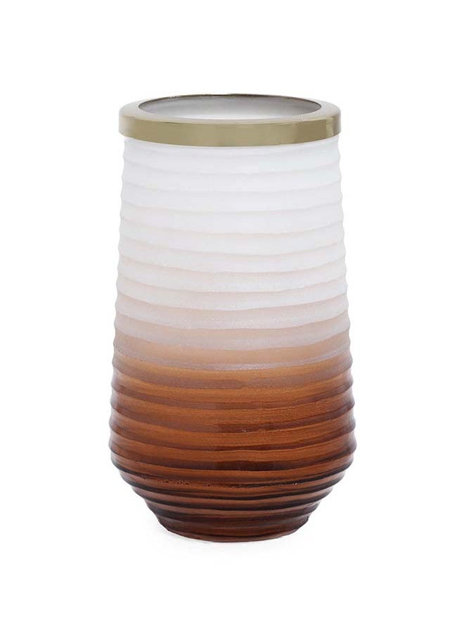 Ombre Tumbler, Brown & White - 8x14 cm