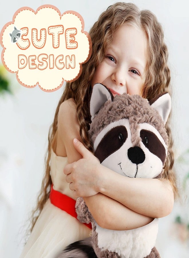 Threan 2-Piece Raccoon Plush Set - Soft, Cute, 14-Inch Brown Raccoon Stuffed Animals for Kids - Image 4