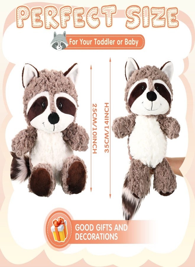 Threan 2-Piece Raccoon Plush Set - Soft, Cute, 14-Inch Brown Raccoon Stuffed Animals for Kids - Image 5