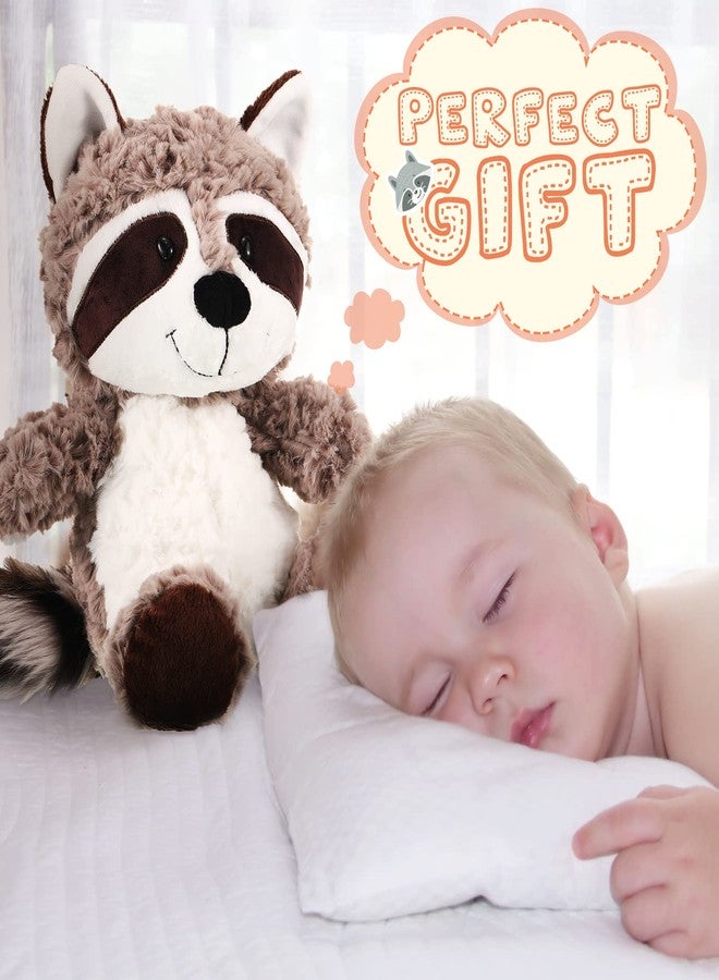Threan 2-Piece Raccoon Plush Set - Soft, Cute, 14-Inch Brown Raccoon Stuffed Animals for Kids - Image 3