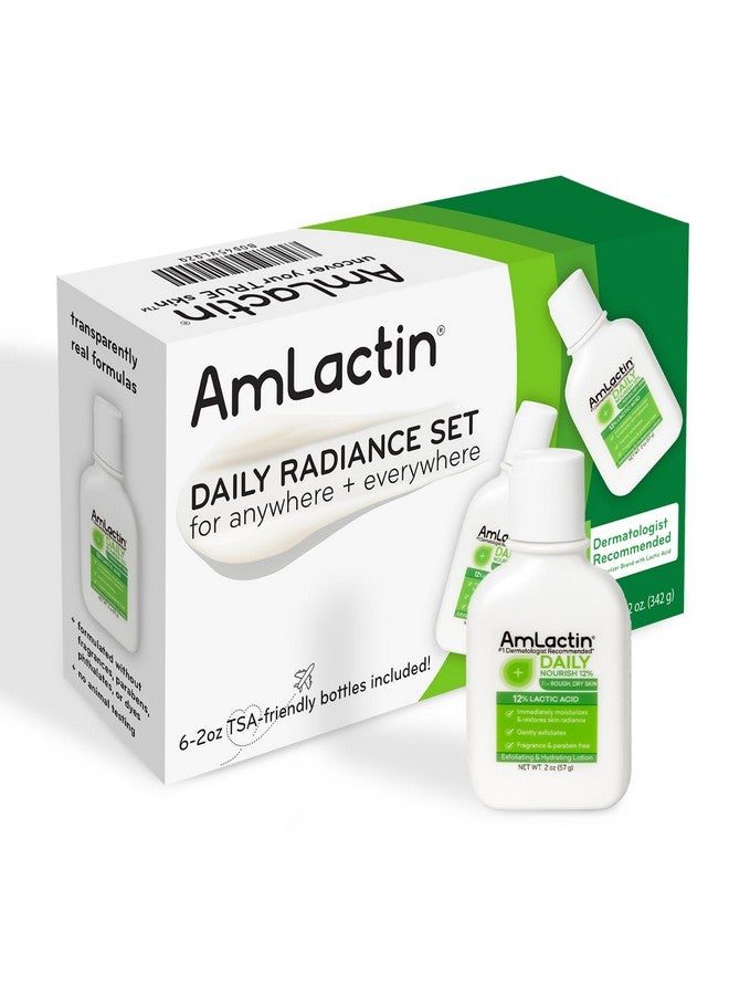 AmLactin Daily Nourish 12% - 2oz Bottles (6 Pack) - Body Lotion With 12% Lactic Acid, Dermatologist-Recommended - Image 1