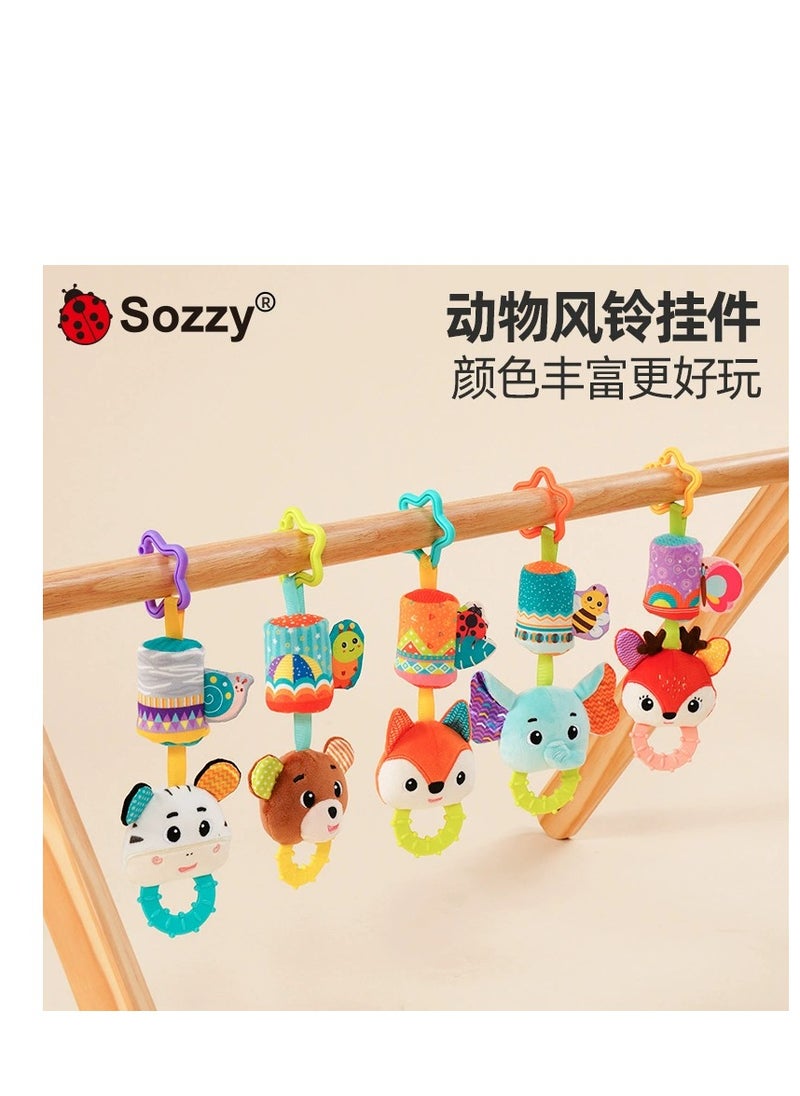 Sozzy - Baby 0-1 years old plush comfort car hanging bed hanging baby stroller pendant wind chimes toy - Image 1