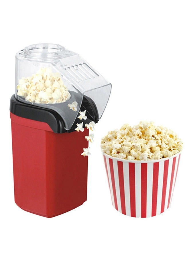 Mini Hot Air Popcorn Maker, Compact Electric Air Popped Popcorn Machine for Home Use, Healthy Oil-Free, Quick and Easy Popping, Family Snack Maker  - Image 1