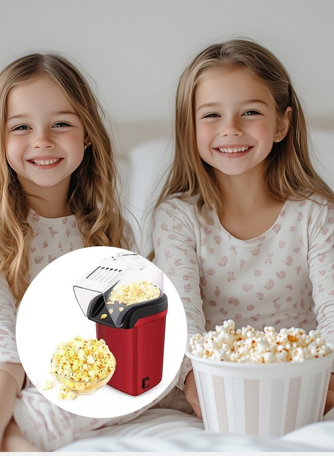 Mini Hot Air Popcorn Maker, Compact Electric Air Popped Popcorn Machine for Home Use, Healthy Oil-Free, Quick and Easy Popping, Family Snack Maker  - Image 4