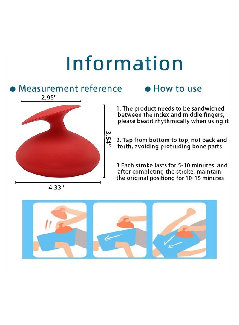 Silicone Palm Chest Percussion Cup, 2PCS Chest Physical Aid Therapy Cup, Mucus Flutter Removal Device, Percussion Treatment for Mucus, Sputum, and Expectoration Problem