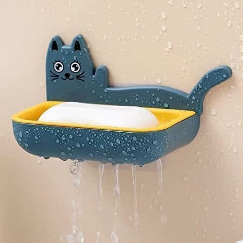 Kyraton (1pc 's) Plastic Soap Holder/Soap Box Beautiful Cat Shape Soap Dish Case Holder Bathroom Accessory - Multi Color - Image 4
