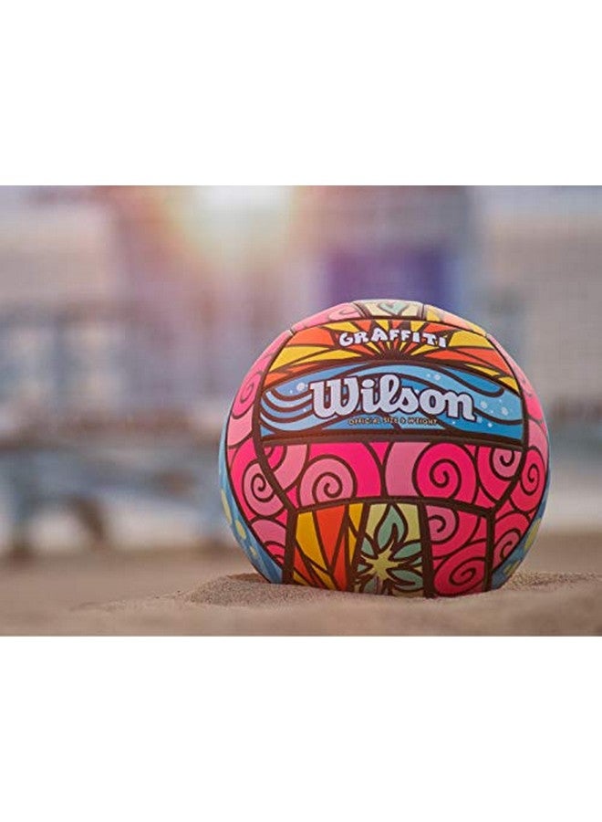 ويلسون كرة طائرة جرافيتي من ويلسون سبورتنج جودز - وردي/أزرق/أصفر، عبوة واحدة - OS، WTH46341B - Image 4
