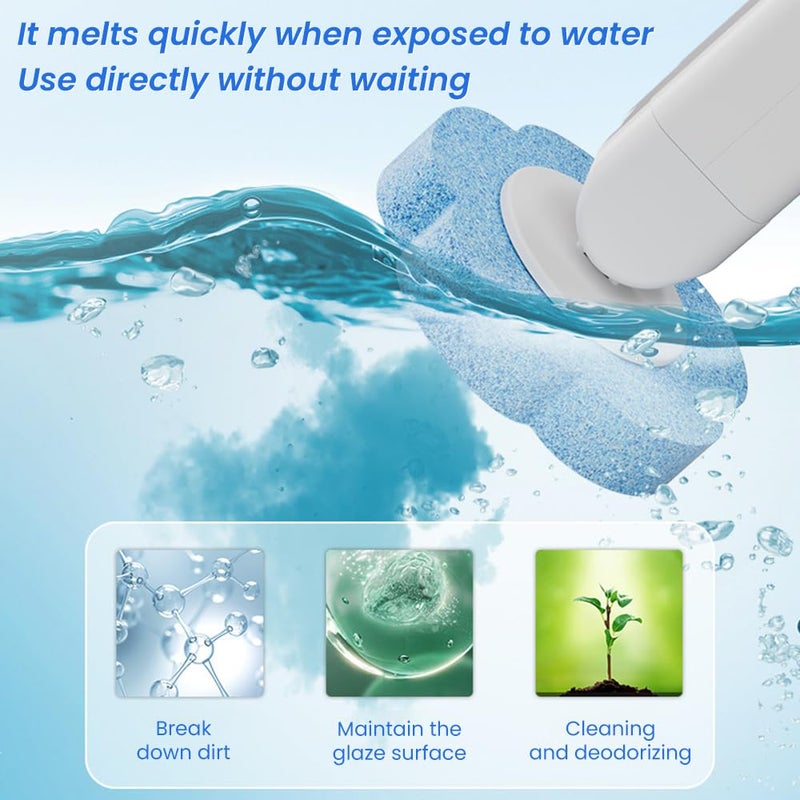 Ariie Disposable Toilet Brush: Toilet Bowl Brush and Holder Set with 24 Wand Refills, Upgraded Handle Auto Open Cleaners, Toilet Cleaning System with Storage Caddy for Sink, Bathtub, Floor, Drain - Image 2