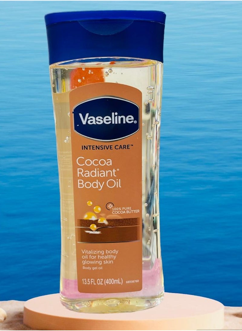 Vaseline Intensive Care Cocoa Radiant Body Oil White 400ml  - Image 1