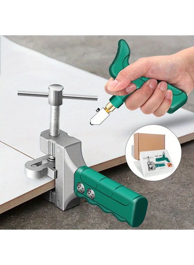 10 قطعة من مجموعة قطع بلاط الزجاج الأخضر المحترفة، فتاحة سبائك صلبة محمولة، أداة DIY - Image 1