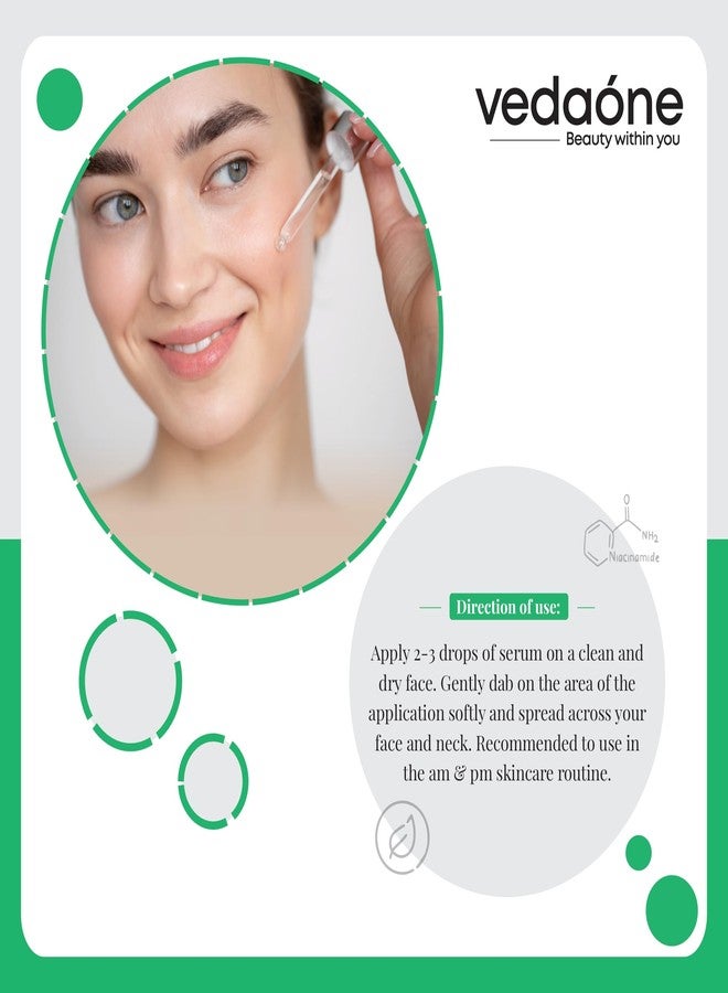 VEDAONE Glorion Radiance Face Serum with Kumkumadi & Niacinamide, Brightens, Hydrates, Reduces Pigmentation, Anti-Aging, 30ml - Image 5