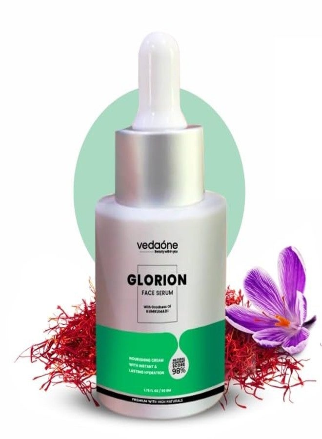 VEDAONE Glorion Radiance Face Serum with Kumkumadi & Niacinamide, Brightens, Hydrates, Reduces Pigmentation, Anti-Aging, 30ml - Image 1