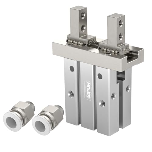 HNJPC Pneumatic Parallel Gripper Claw, 3/8 inch (10mm) Bore with Magnetic, Mini Pneumatic Finger Air Cylinder Gripping Forcep (MHZ2-10D) - Image 1