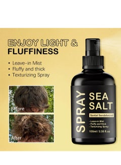 KOEC Sea Salt Spray, Natural Finish Sea Salt Spray for Hair, Gives Volume and Texture, Enriched with Seaweed and Vitamin B5, Lightweight and Non-Greasy, Paraben Free,100ml  - Image 3