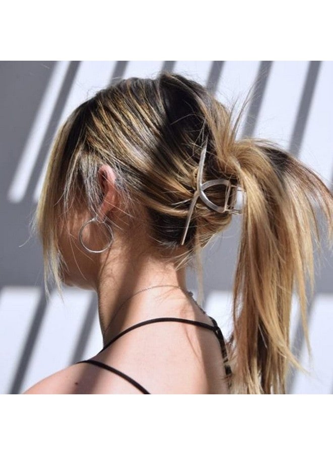 بريني مشبك شعر بريني الذهبي المعدني مشبك شعر كبير للشعر السميك والرفيع إكسسوارات الشعر للنساء والفتيات (قطعتان) - Image 5