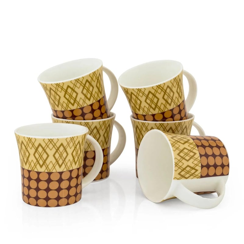 JCPL Fine Ceramic Jackson Hiltton TeaCoffee Cup Set of 6160 ml Each Perfect for Afternoon Tea Gifts and Home Decor Elegant Ceramic Mugs Modern Milk Mugs Coffee Mugs Milk and Coffee Mug - Image 5