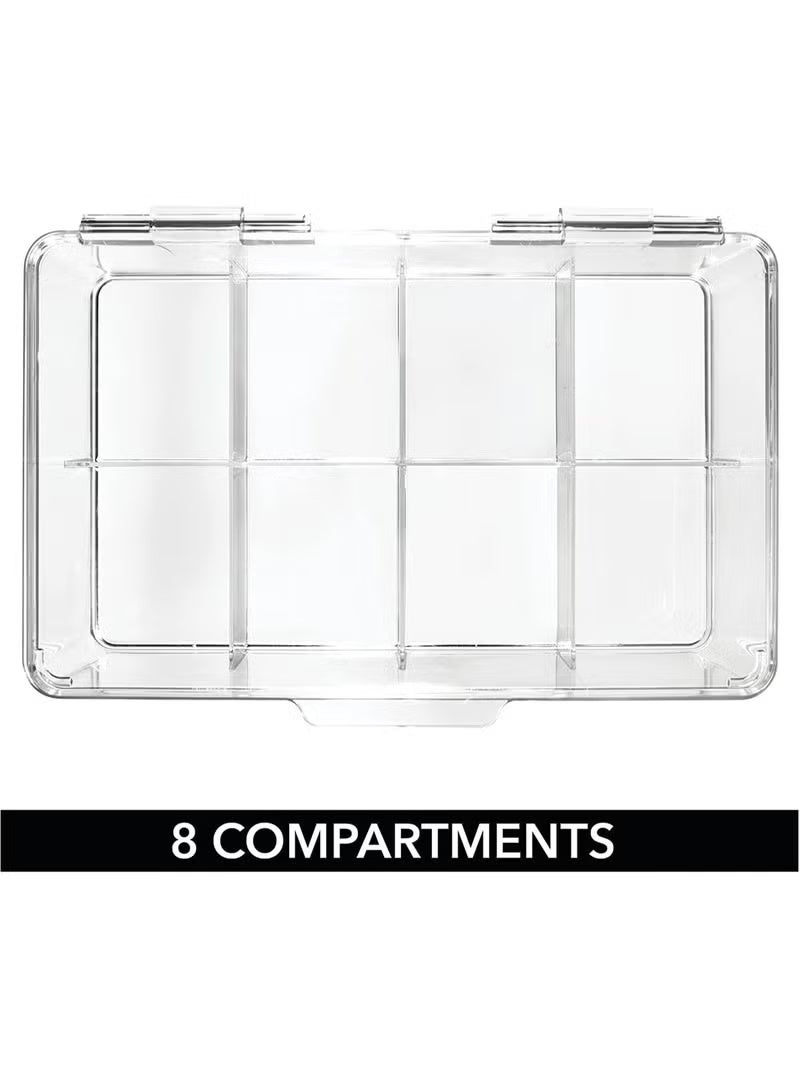 Bukela Easy Select Tea Chest Box - 1PC Tea Storage Box with 8 Compartments Holds up to 100 Tea Bags Each -Tea Organiser - Tea Bag Storage Box - Clear - Image 4